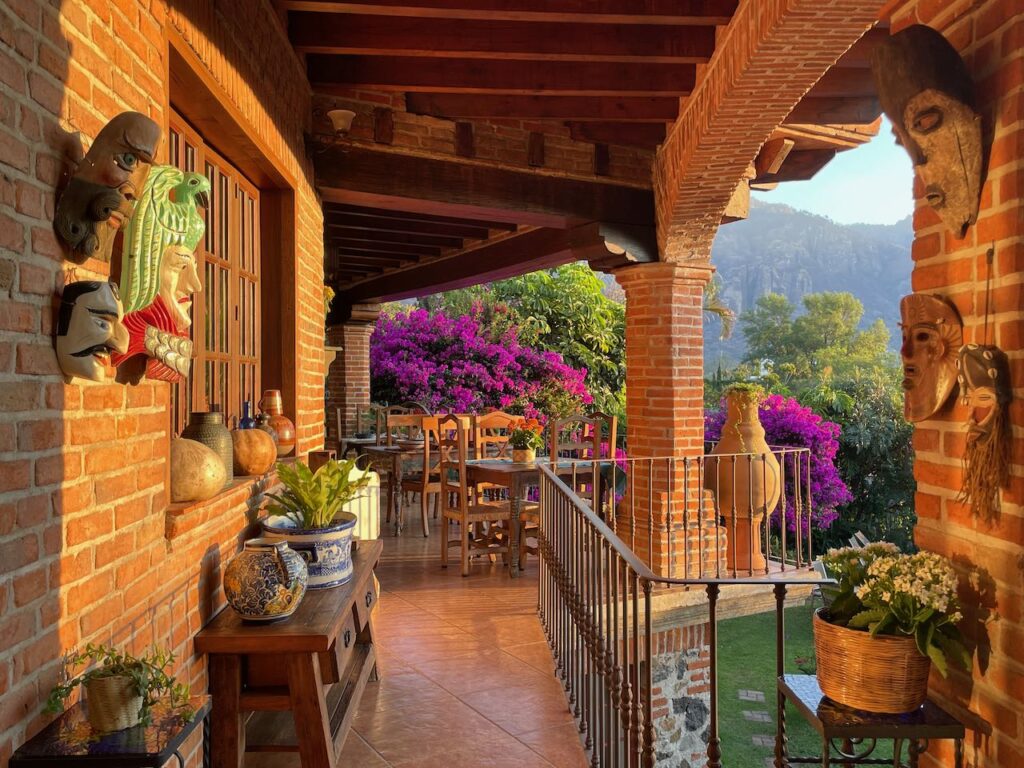 Morning on the patio at Casa del Angel