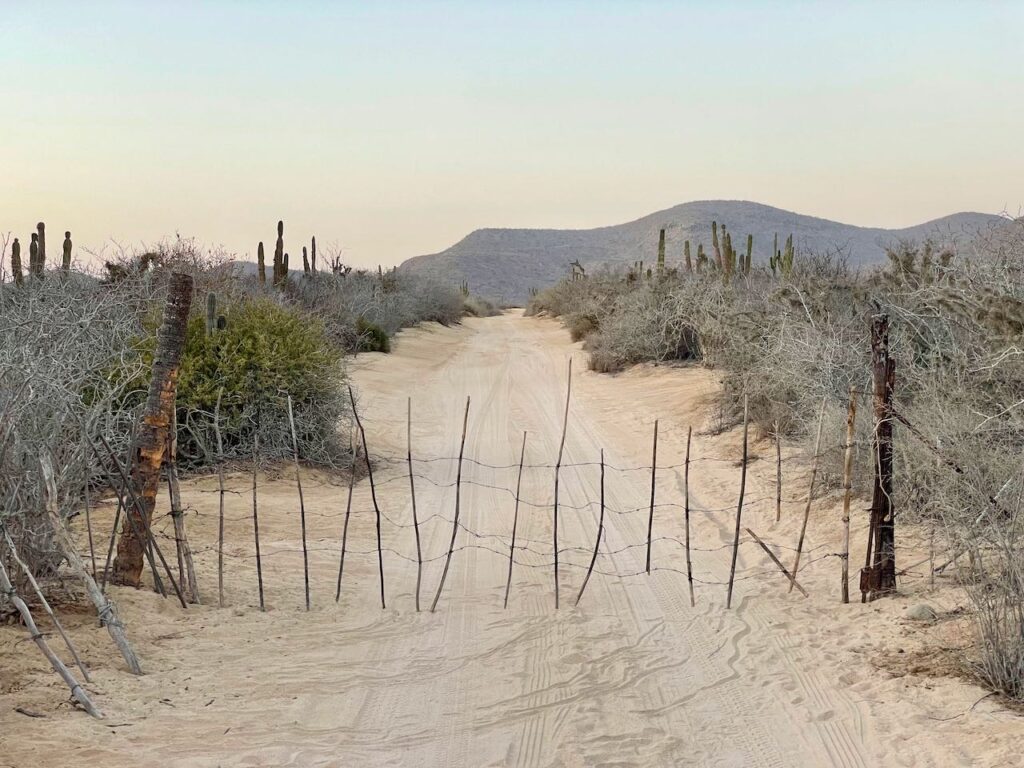 Gate at Playa Las Palmas