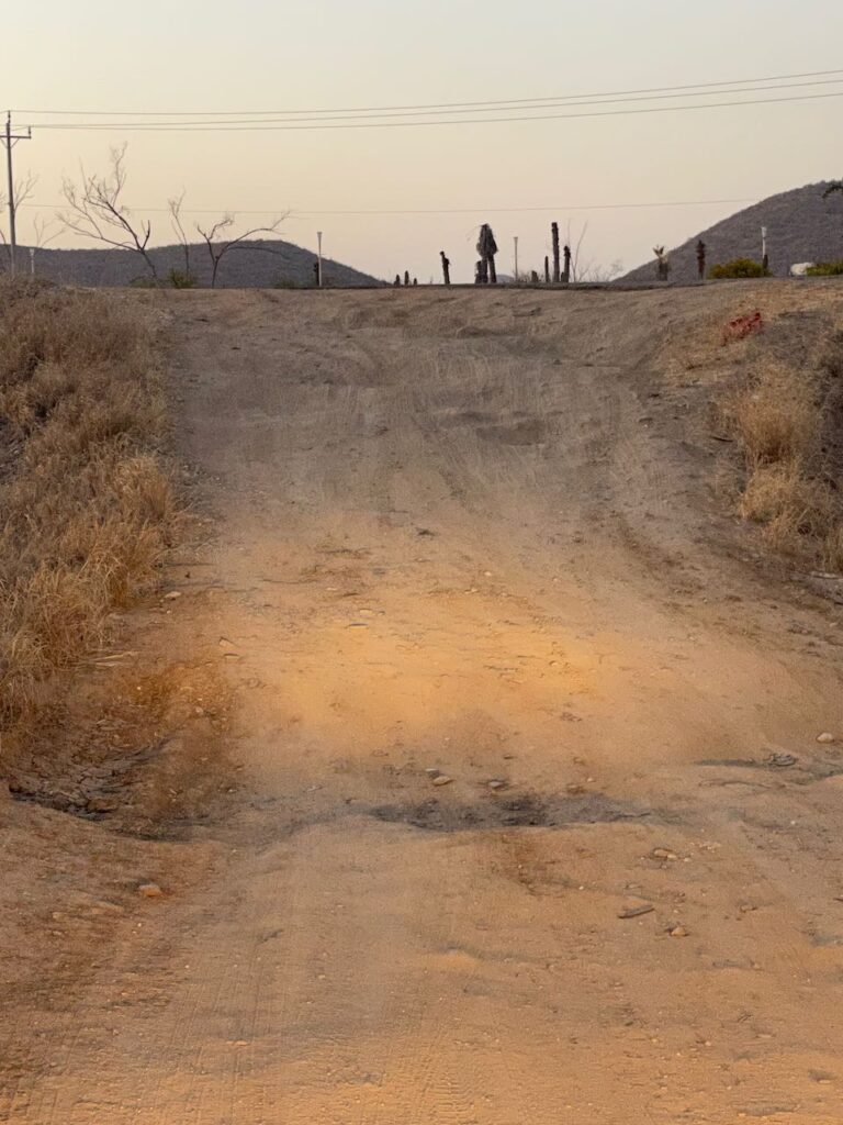 Road leading up to highway from Playa Las Palmas