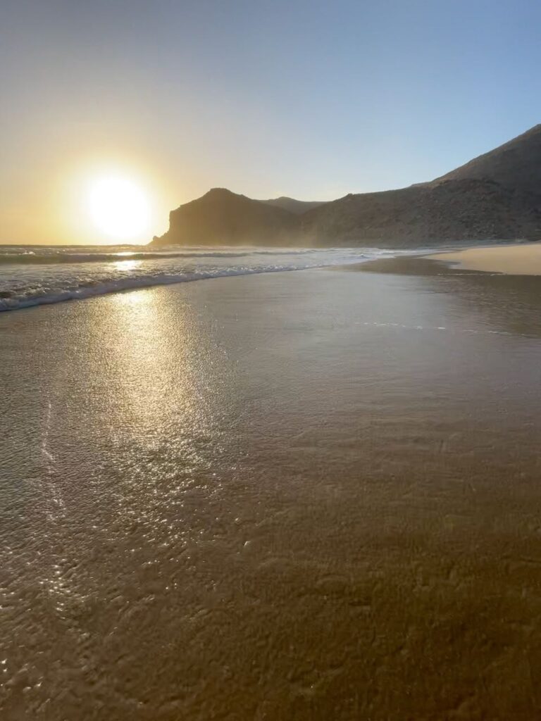 Sundown looking north at Playa Las Palmas