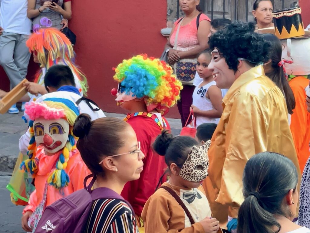 Faces in Street Parade, San Miguel de Allende