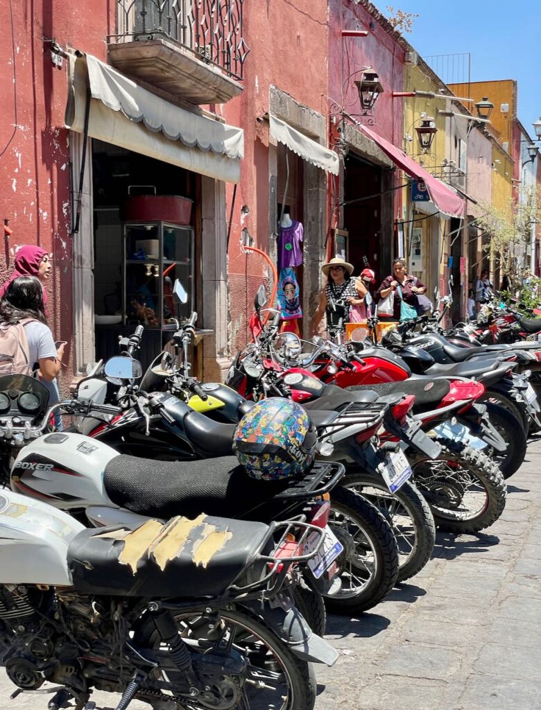 Motorcycles on Golegio, San Miguel de Allende