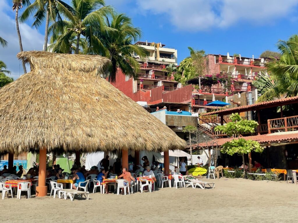 Palapa Restaurant on Playa Madera Zihuatanejo