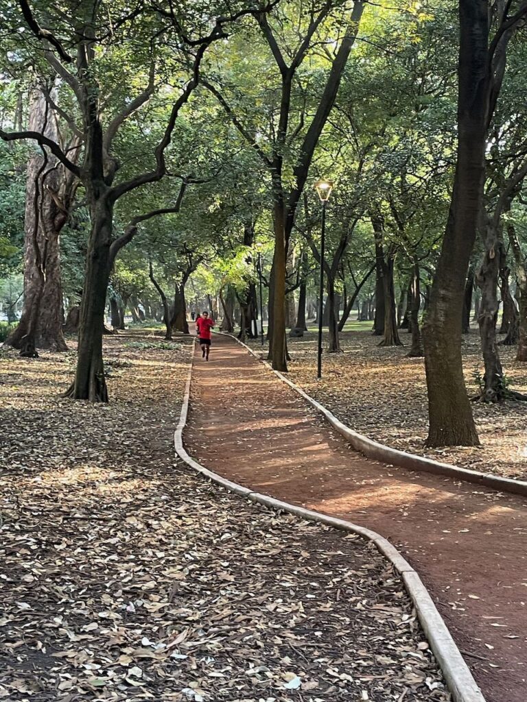 Running in Parque Gandhi