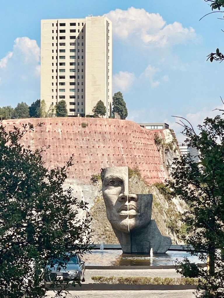 Segmented Face Sculpture Santa Fe CDMX