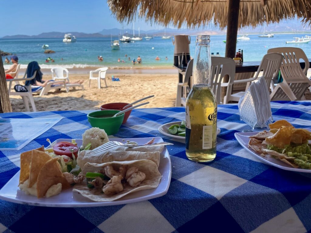 Shrimp Tacos at Paraíso Escondido Isla Ixtapa