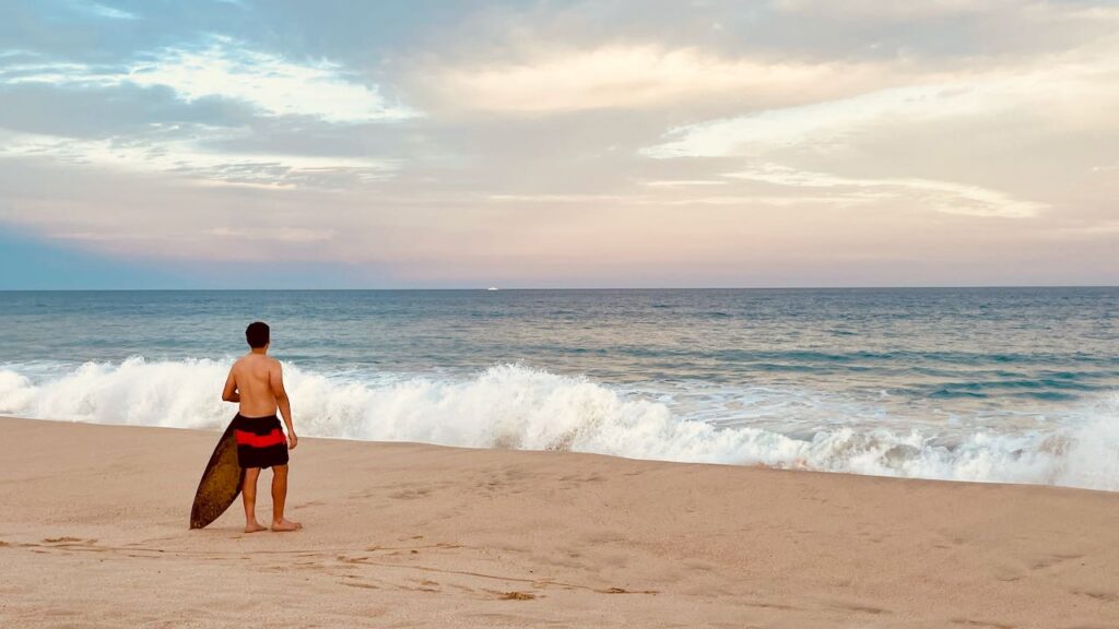 Skimboarder Awaiting His Chance, San Jose del Cabo