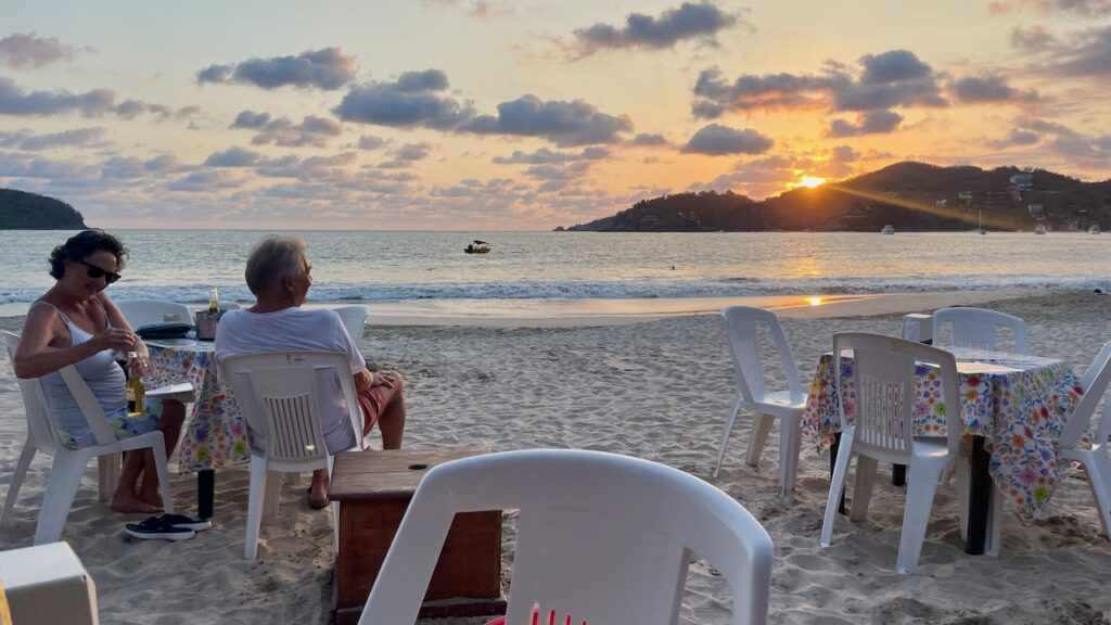 Sunset at Paty's Playa La Ropa Zihuatanejo