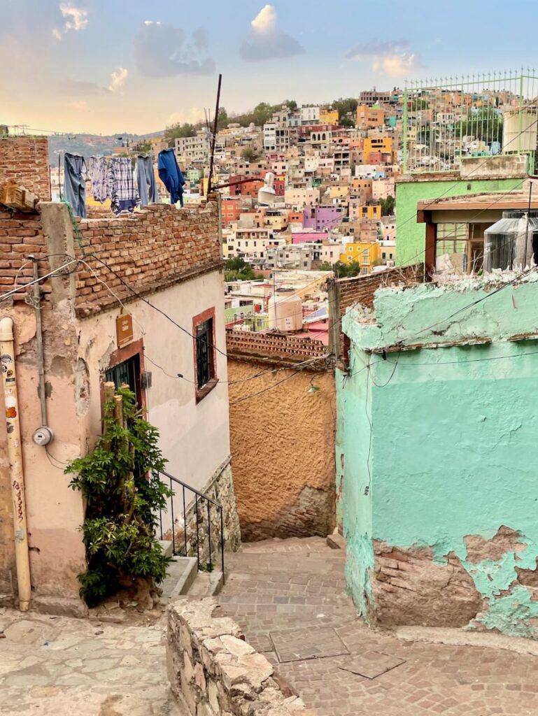 The way down from El Pipila, Guanajuato