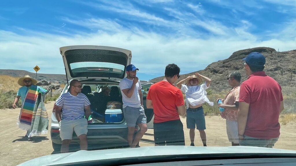 Waiting to go in at Playa Balandra