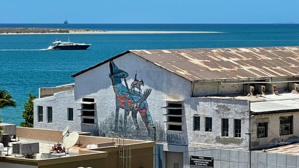 Warehouse and View Out to Sea, La Paz Mexico