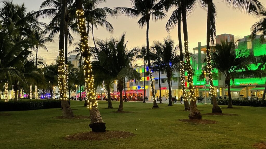 Evening Colors on Ocean Drive South Beach Miami