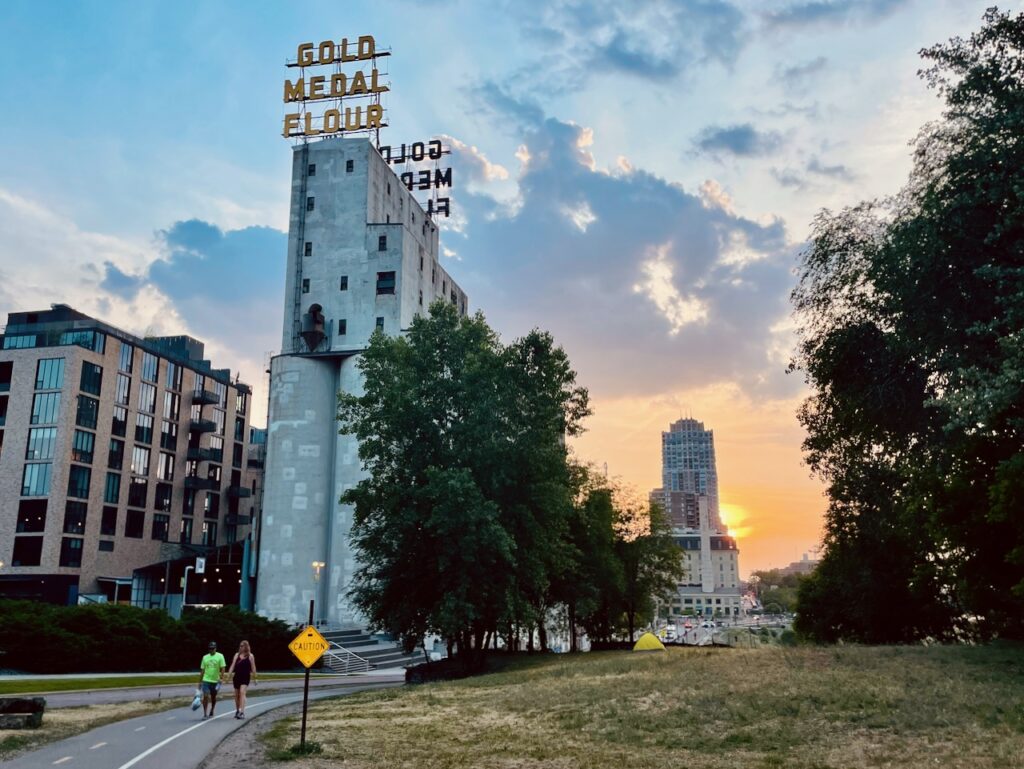 Evening at West River Parkway by Mill City Museum Minneapolis