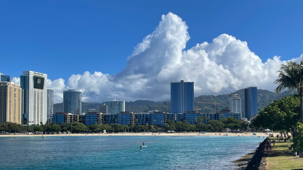 Looking Towards the Mountains from Aina Moana