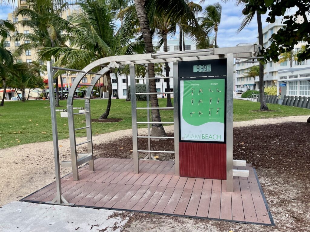 Outdoor Gym in Lummus Park South Beach Miami