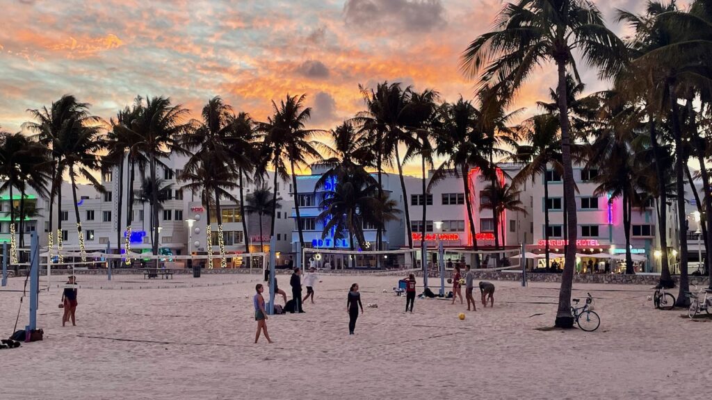 Volleyball at Sunset South Beach Miami