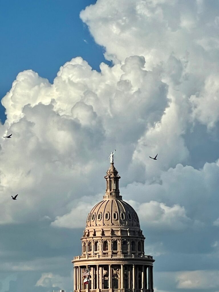 Austin State Capitol Building and Clouds