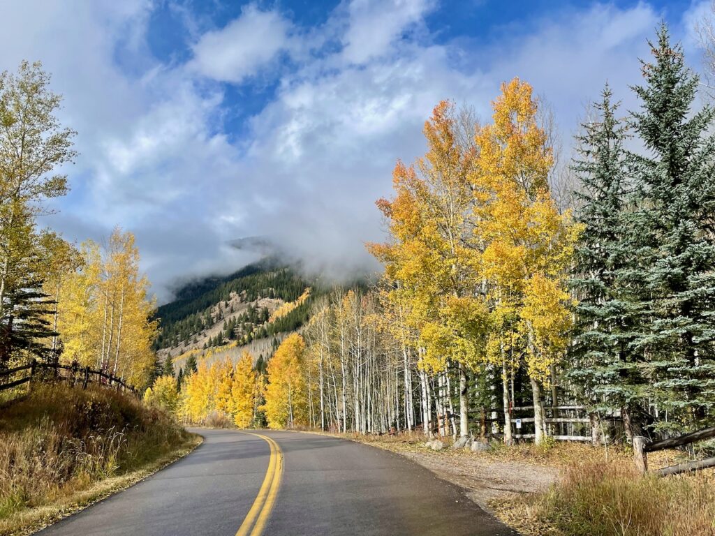 Castle Creek Road Autumn Aspen Colorado