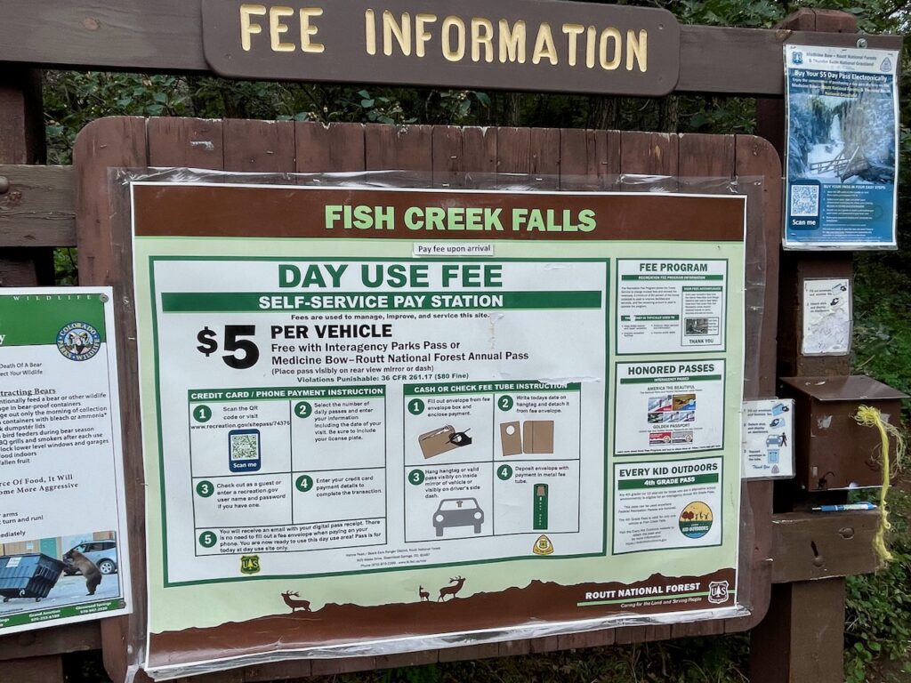 Fish Creek Falls Fee Kiosk Steamboat Springs