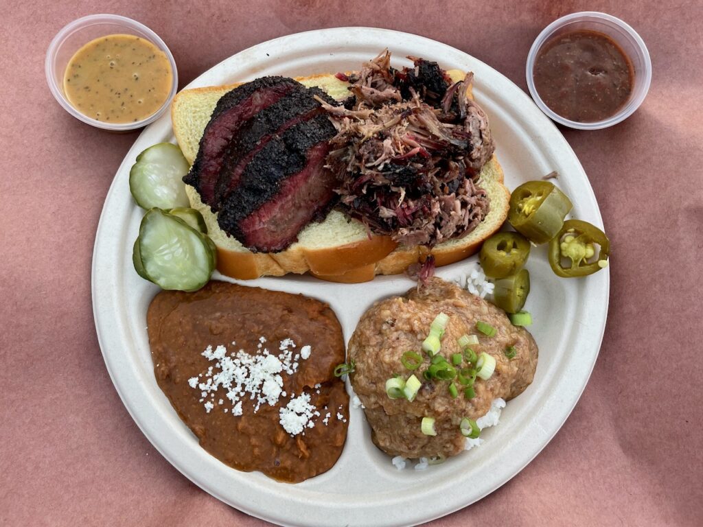 Meal at Leroy and Lewis Barbecue Austin