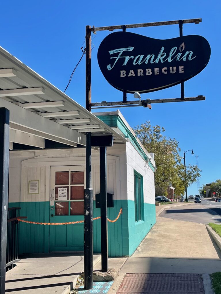 Outside Franklin Barbecue Austin