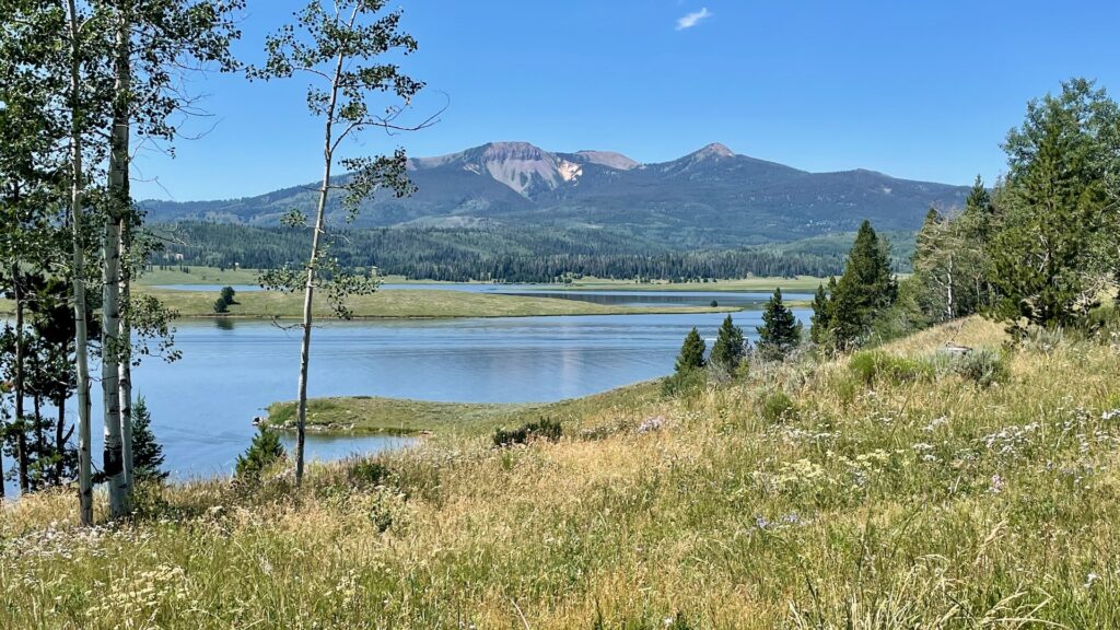 Steamboat Lake Summer Afternoon from Trail