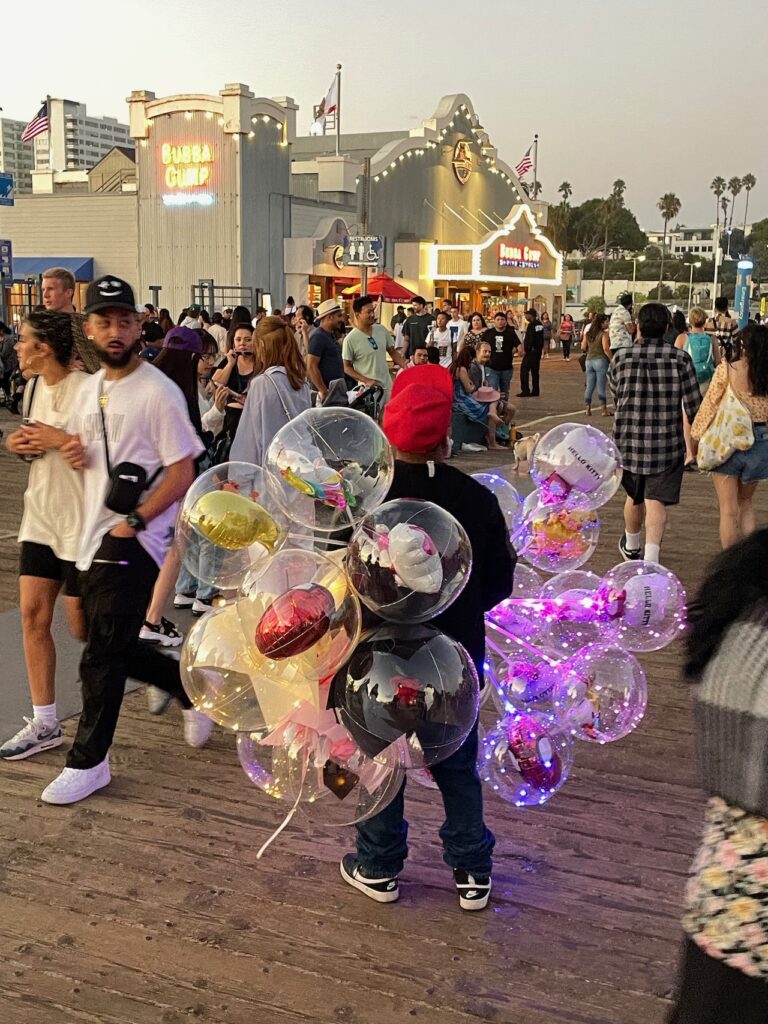 Balloon vendor Santa Monica pier