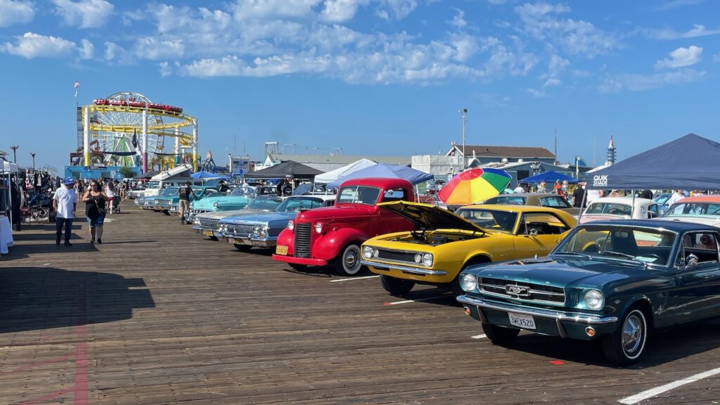 Car show at Santa Monica pier