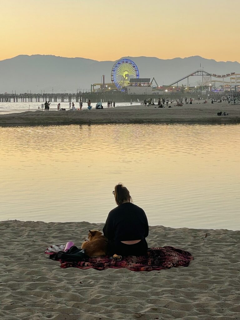 Evening at Santa Monica Beach