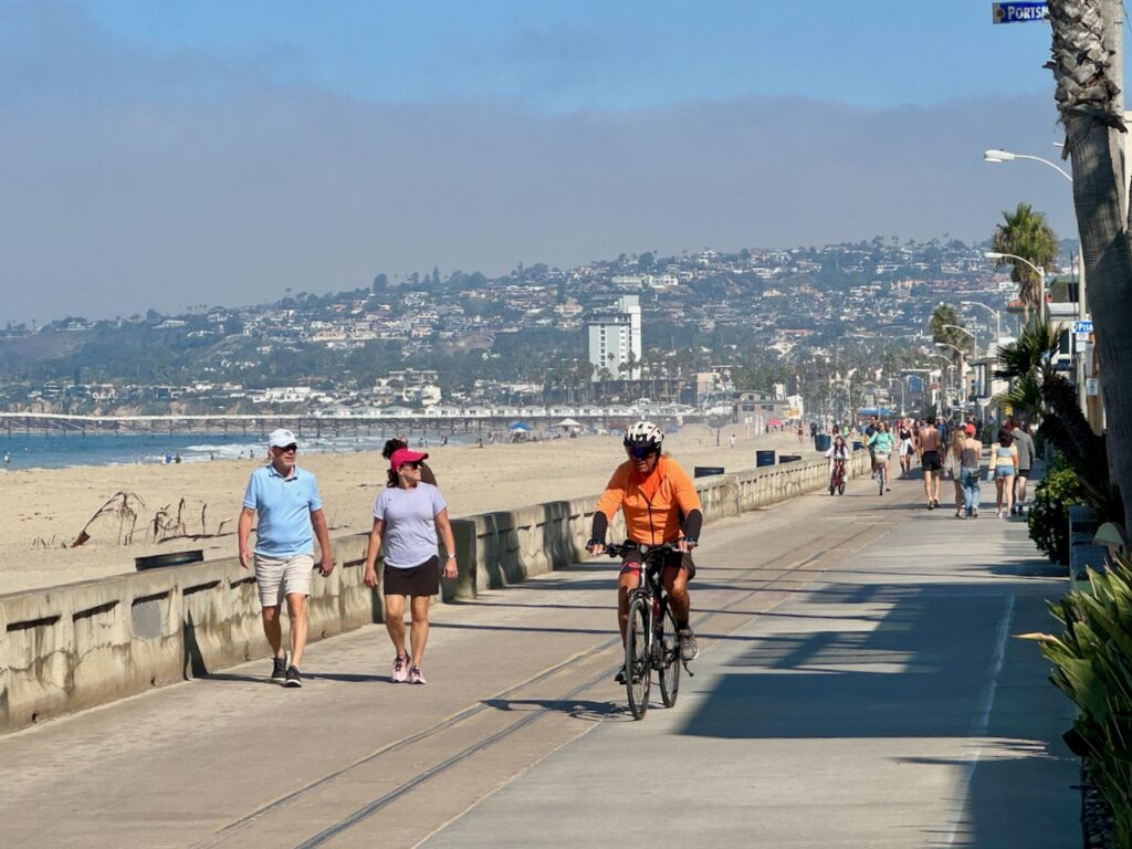 Morning at Ocean Front Walk Mission Beach San Diego