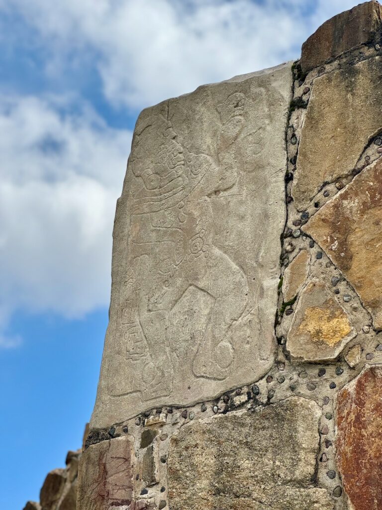 Carving detail on Observatory corner Monte Albán