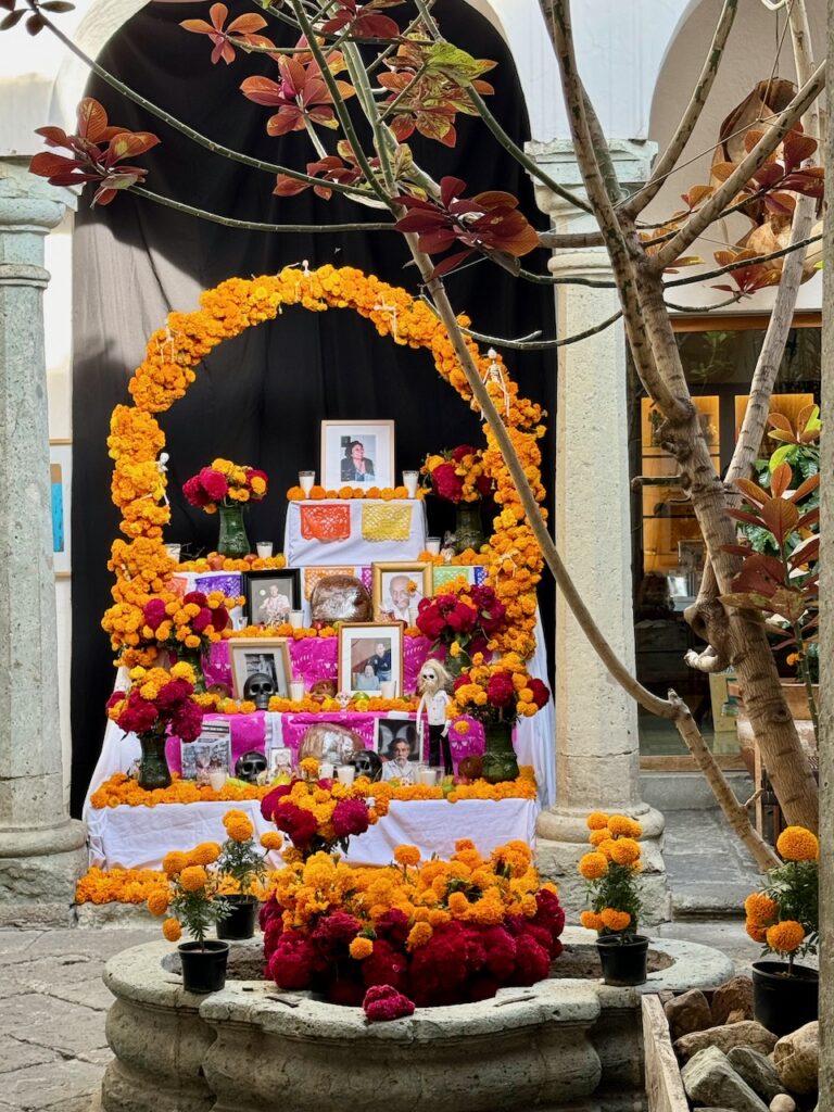 Courtyard ofrenda Oaxaca City