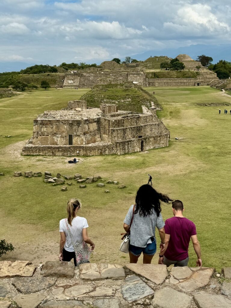 Looking north from south platform Monte Albán