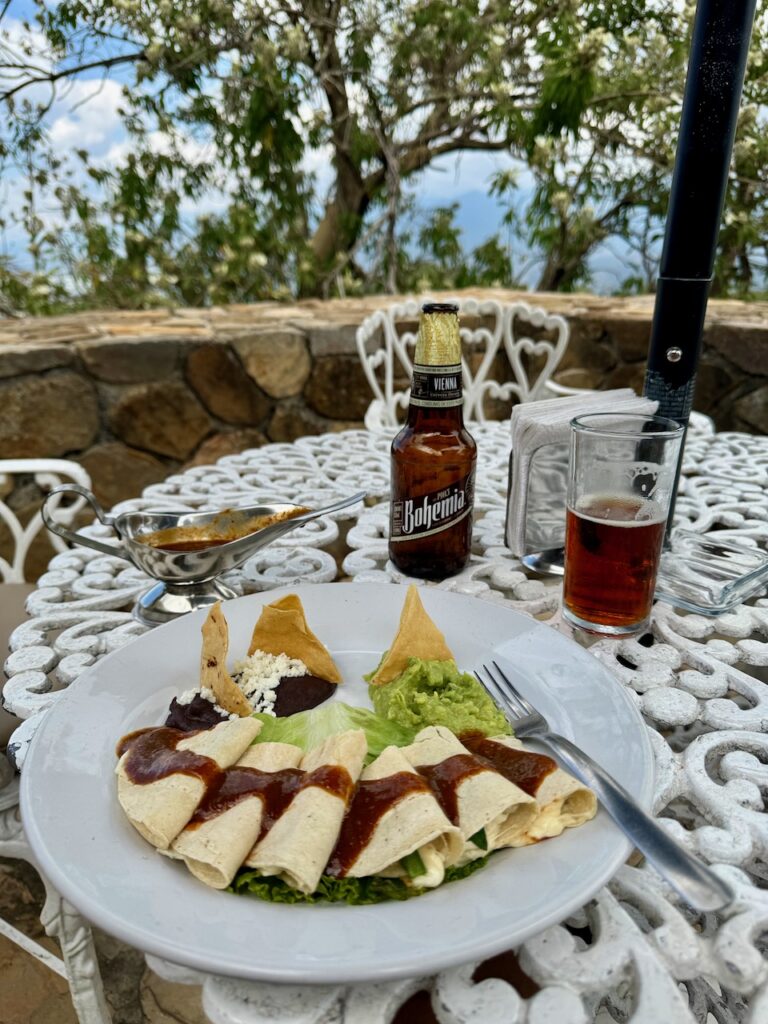 Quesadillas at Monte Albán cafe