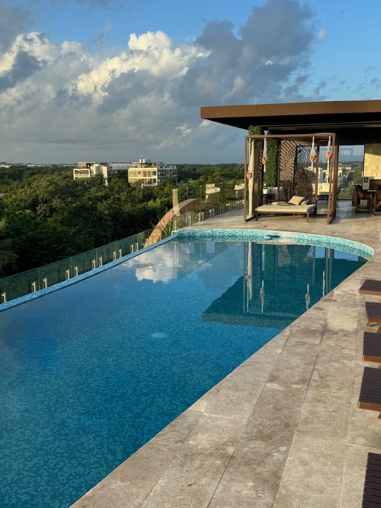 Rooftop pool at Menesse Tulum