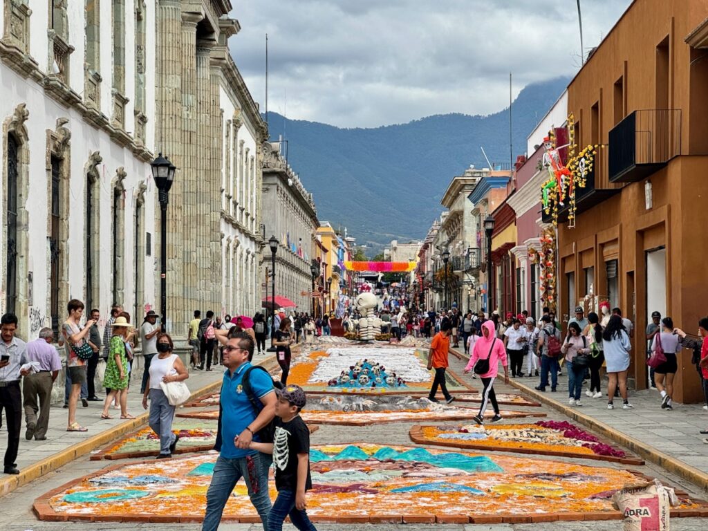 Sand paintings Day of the Dead Oaxaca City