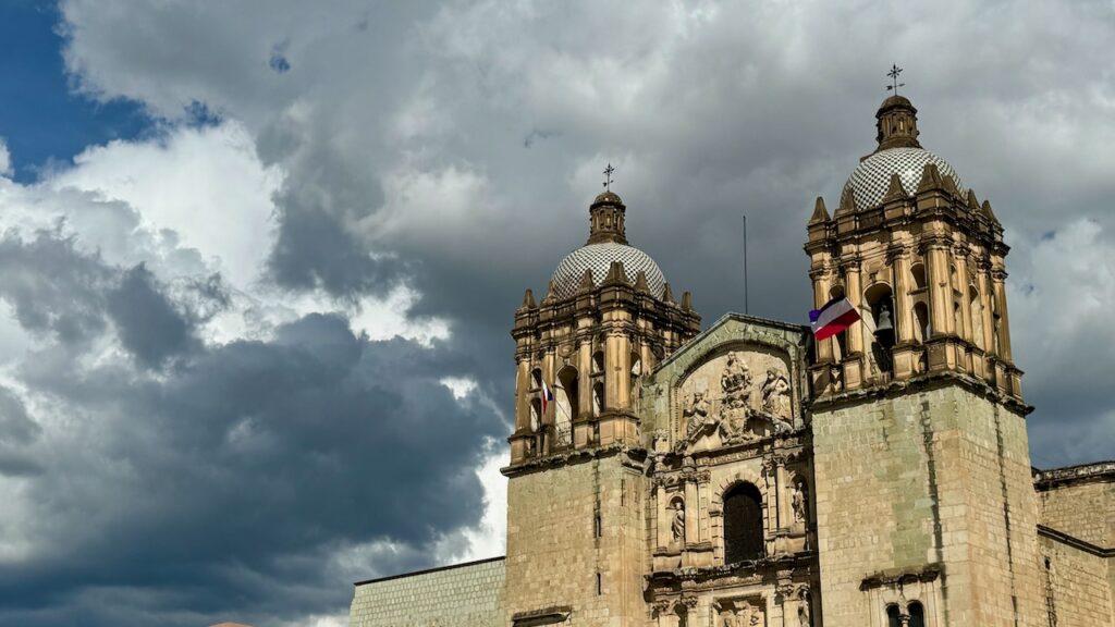 Santo Domingo and clouds Oaxaca